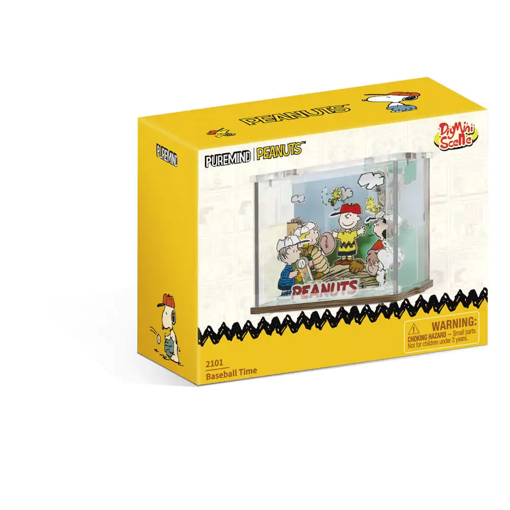 Peanuts Puremind DIY Construction Mini Scene Baseball Time product photo