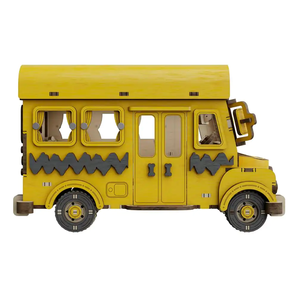 Peanuts Puremind Construction School Bus wooden building kit product photo