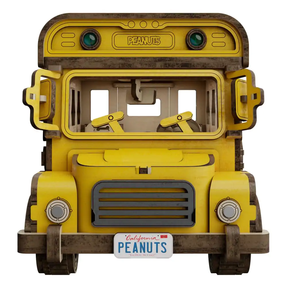 Peanuts Puremind Construction School Bus wooden building kit product photo