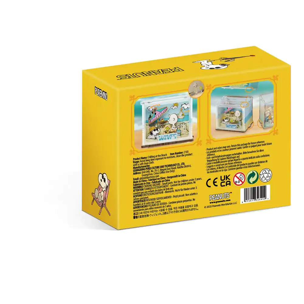 Peanuts Puremind DIY Construction Mini Scene Chilling at the Beach product photo