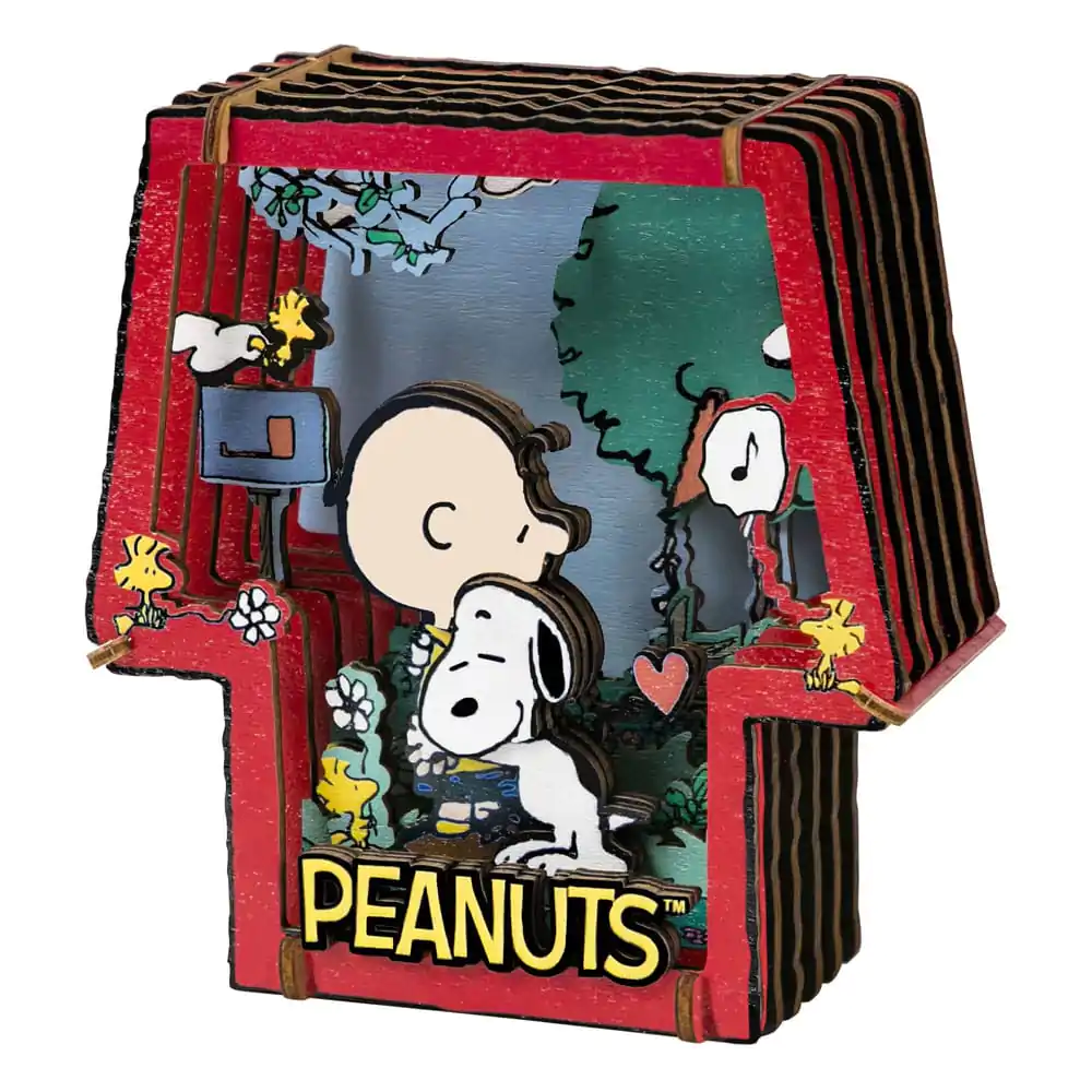Peanuts Puremind Model Kit Wooden Theater Healing Hug product photo