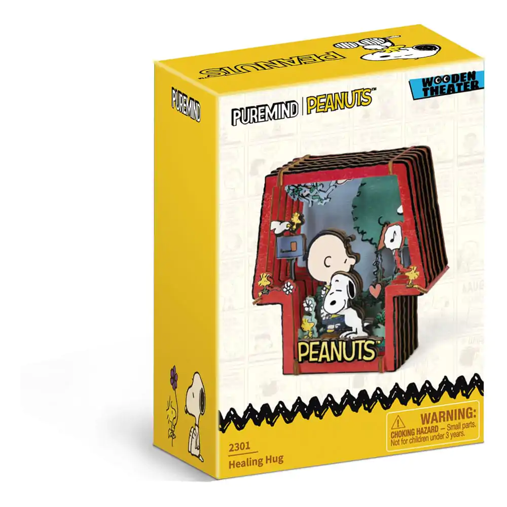 Peanuts Puremind Model Kit Wooden Theater Healing Hug product photo