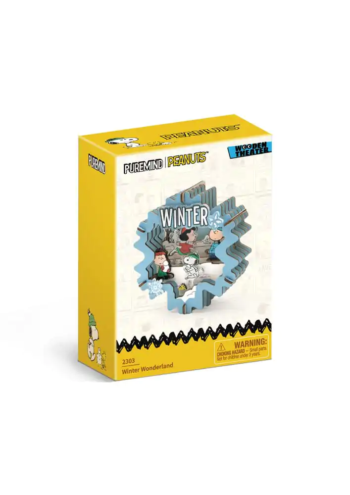 Peanuts Puremind Model Kit Wooden Theater Winter Wonderland product photo
