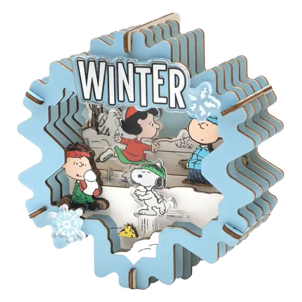 Peanuts Puremind Model Kit Wooden Theater Winter Wonderland product photo