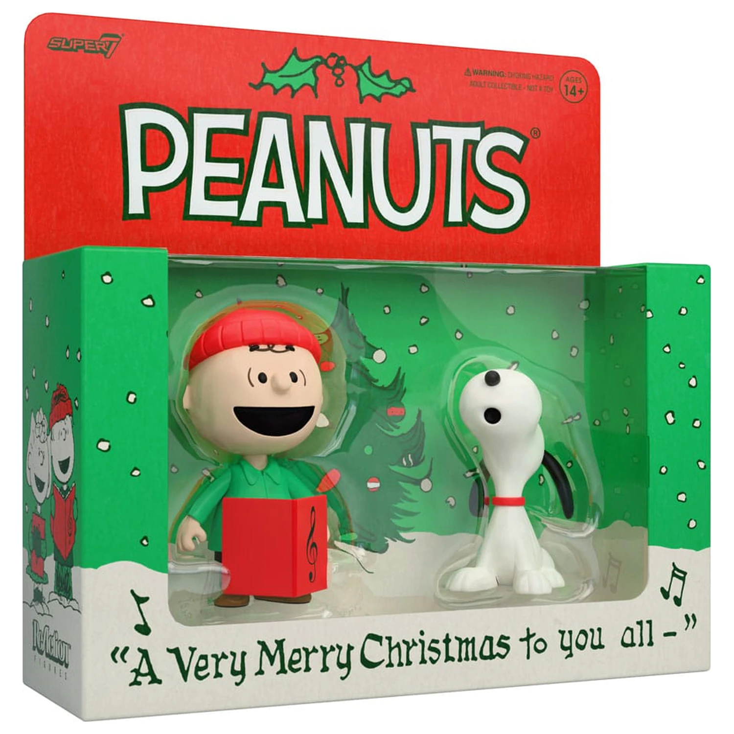 Peanuts ReAction Action Figures 2-Pack Brown and Snoopy (Caroling) 10 cm                     product photo