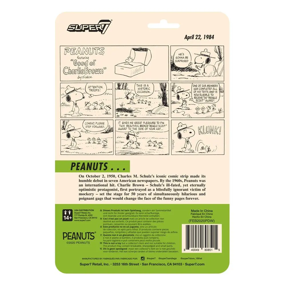 Peanuts ReAction Action Figure Wave 3 Beagle Scout Snoopy 10 cm product photo