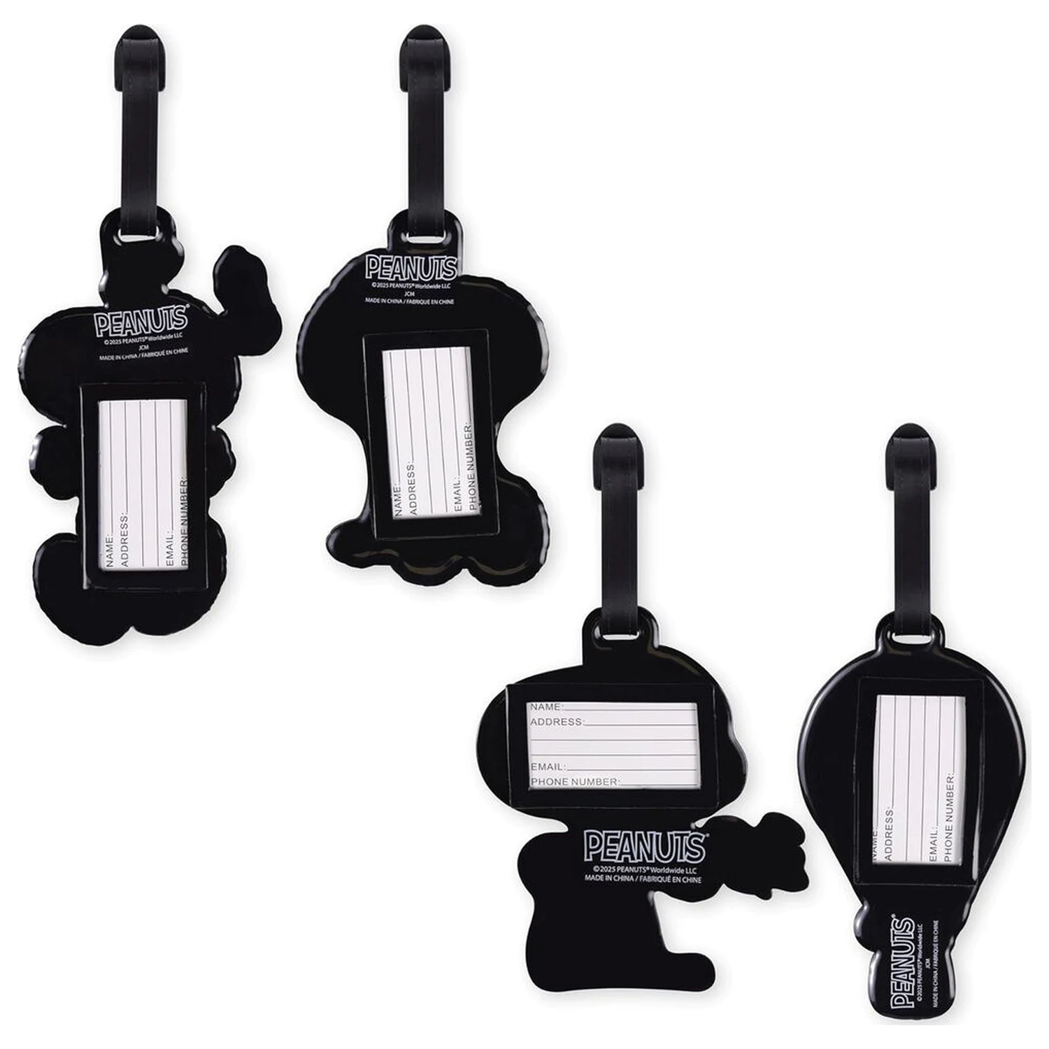 Peanuts Snoopy set of 4 luggage labels product photo