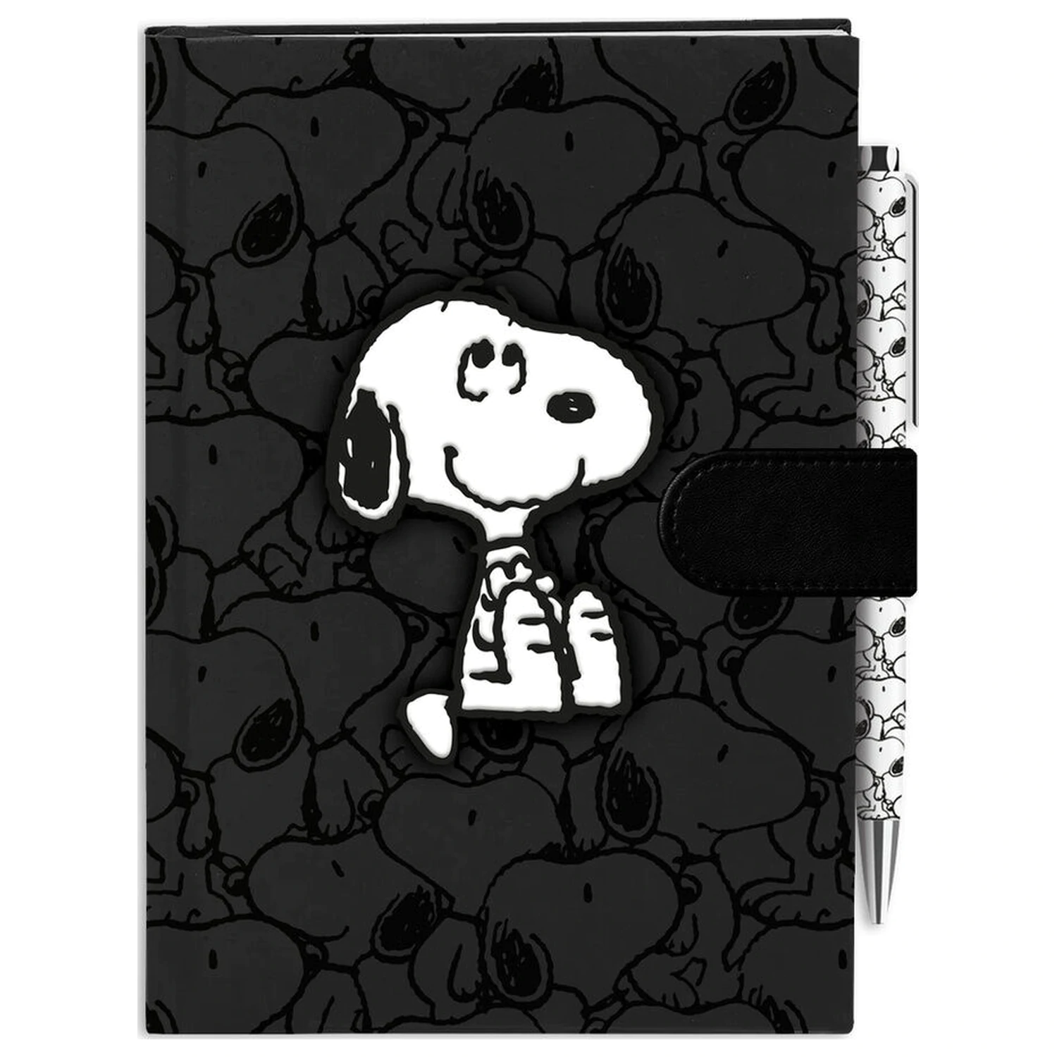 Peanuts Snoopy A5 PU notebook flocked with pen product photo