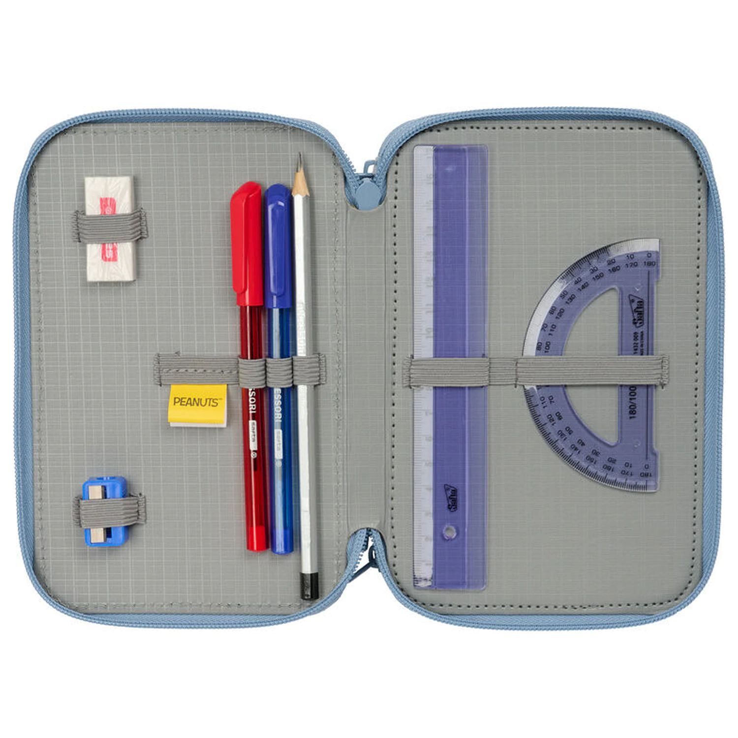 Peanuts Snoopy triple pencil case 37pcs product photo