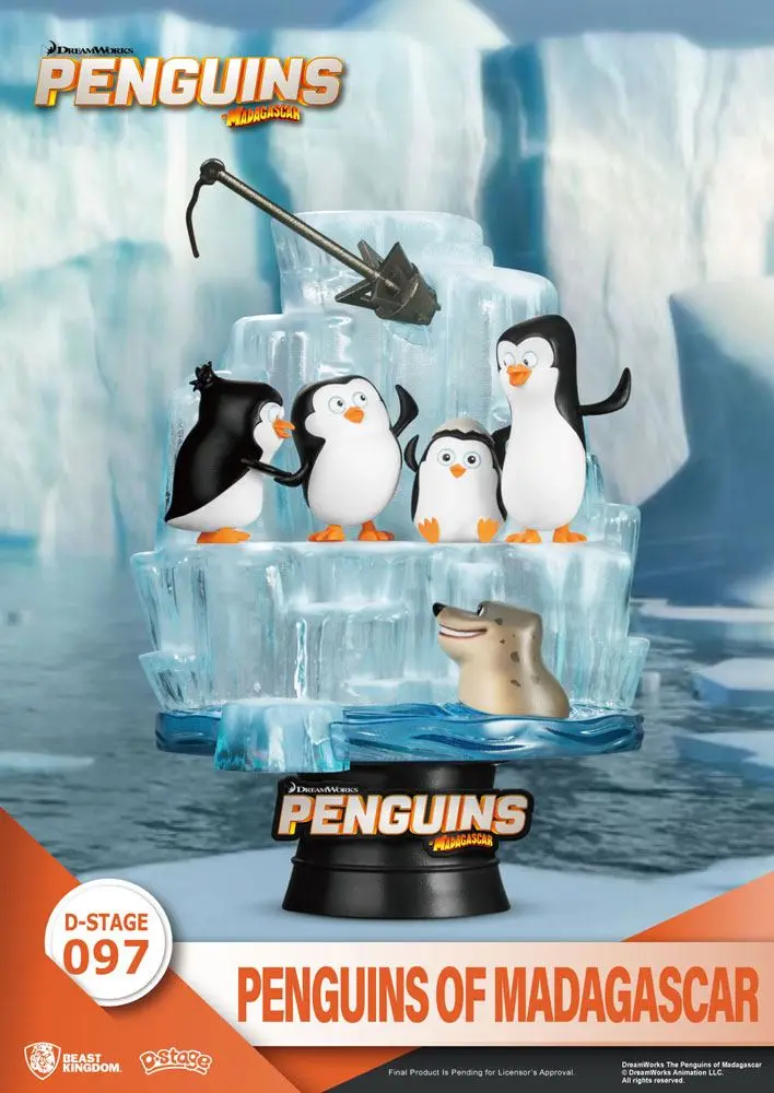 Penguins of Madagascar D-Stage PVC Diorama Skipper, Kowalski, Private & Rico 14 cm termékfotó