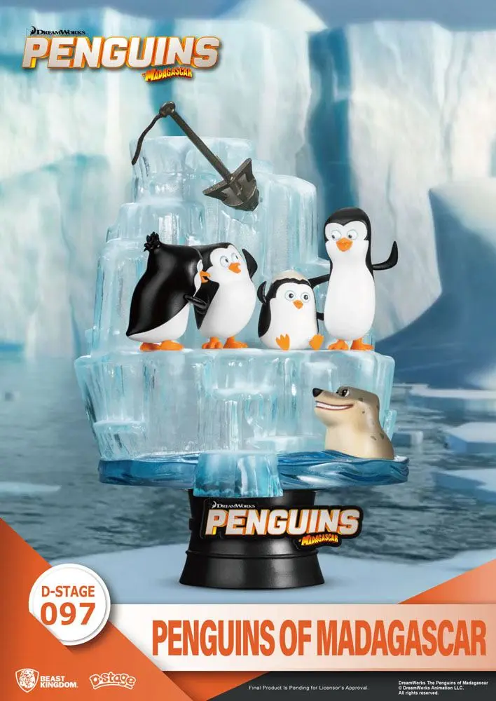 Penguins of Madagascar D-Stage PVC Diorama Skipper, Kowalski, Private & Rico 14 cm termékfotó