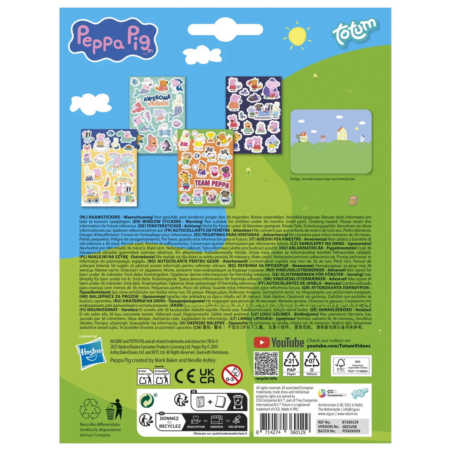 Peppa Pig Awesome Friends Window Decal Set product photo