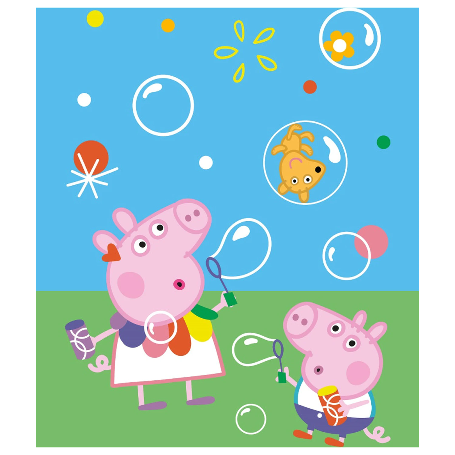 Peppa Pig Bubbles fleece blanket product photo