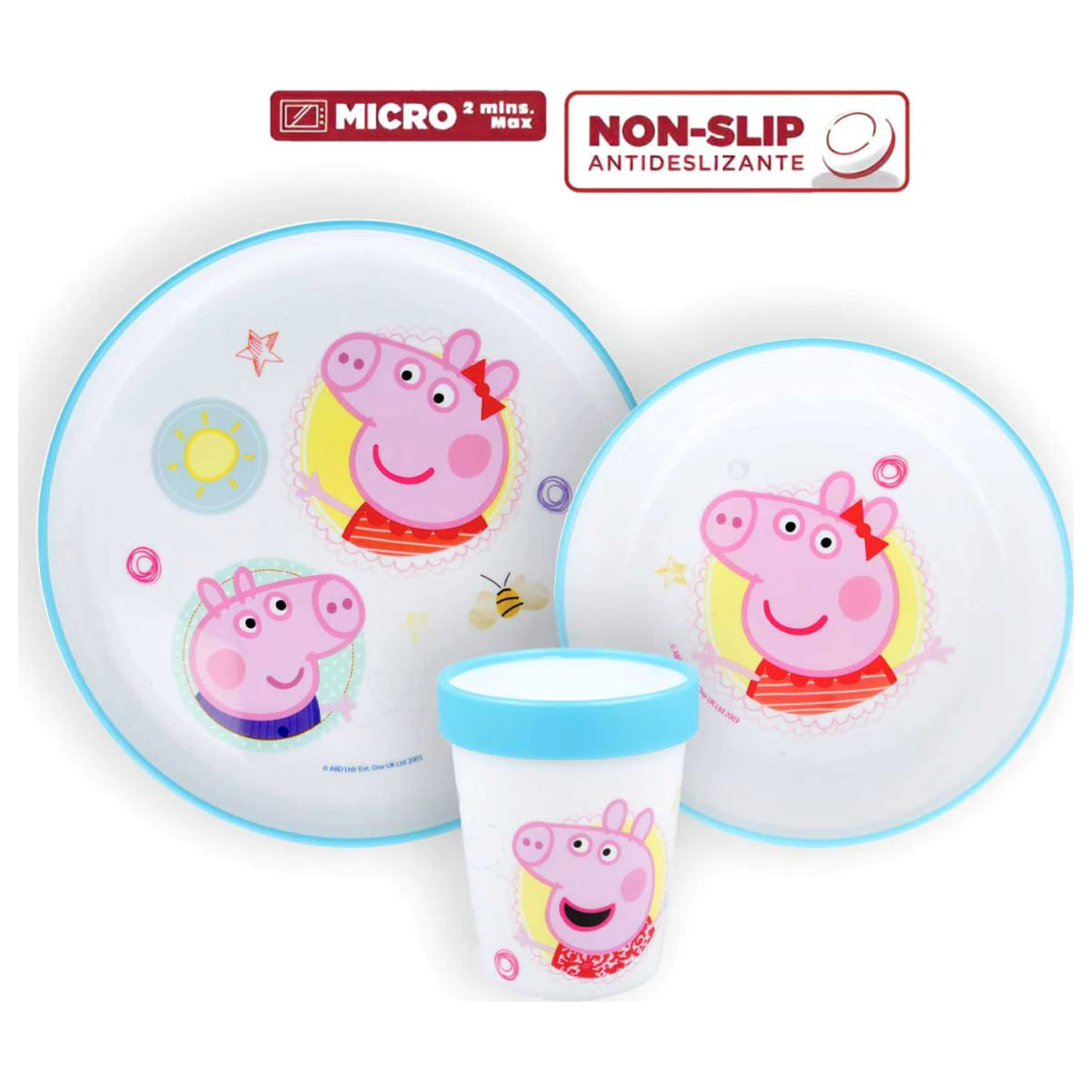 Peppa Pig Core Non-Slip Dinnerware Set, Micro Plastic Set product photo