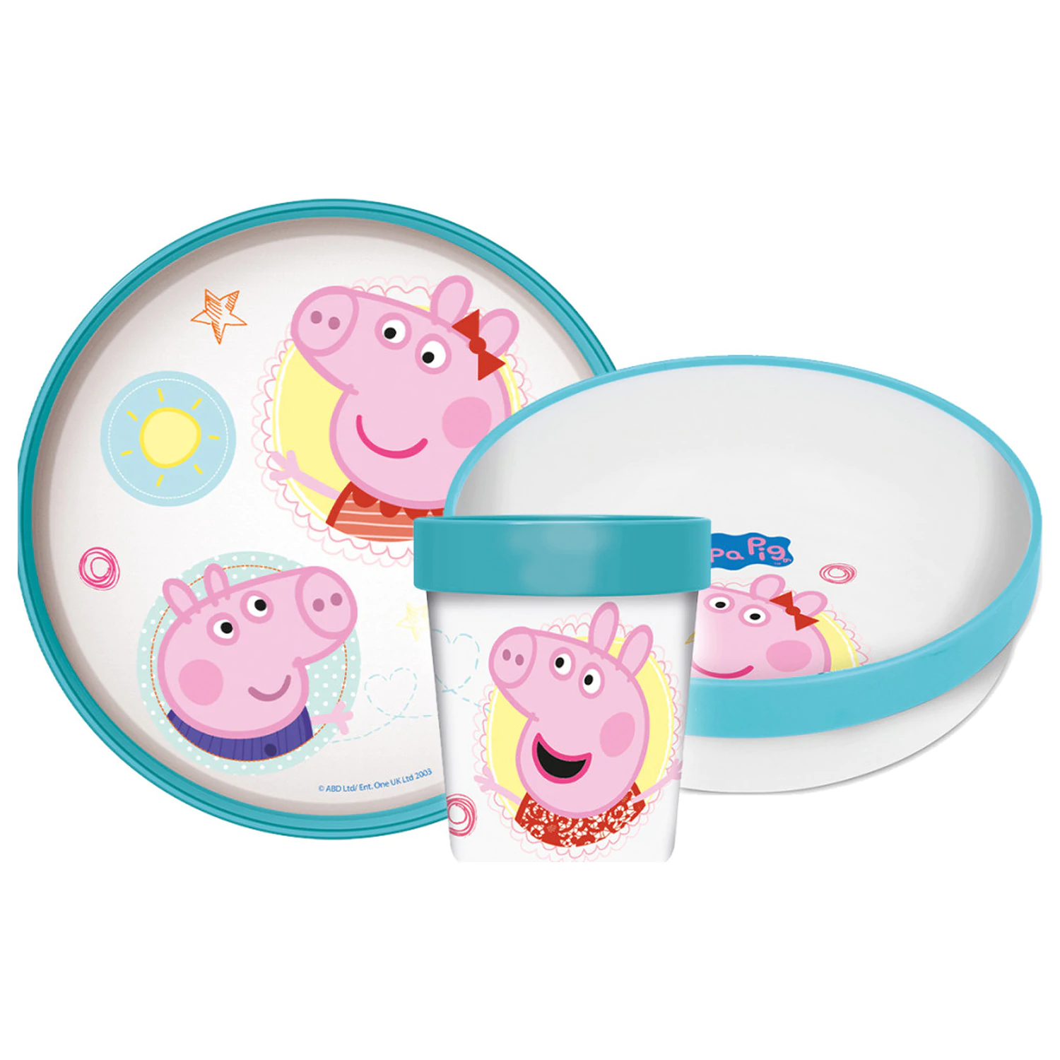 Peppa Pig Core Non-Slip Dinnerware Set, Micro Plastic Set product photo