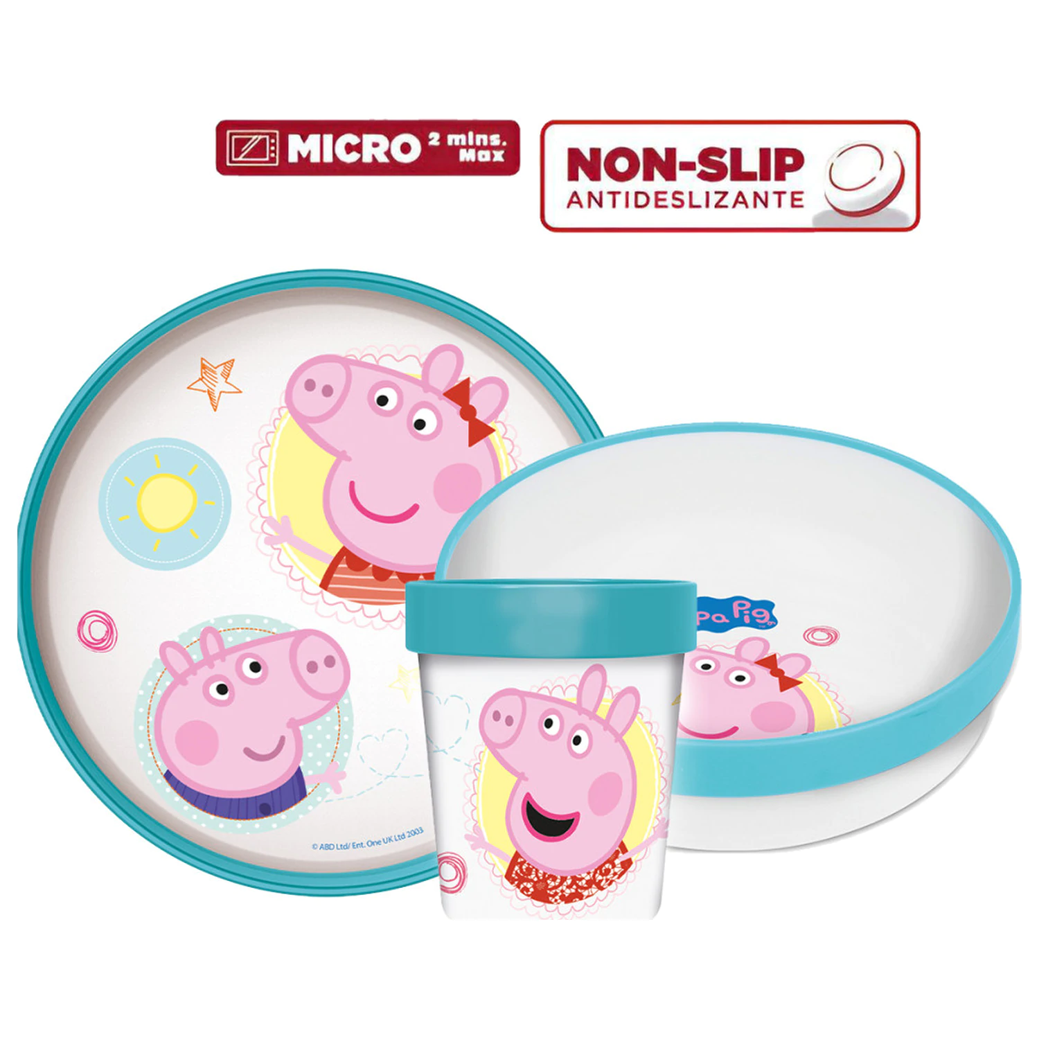 Peppa Pig Core Non-Slip Dinnerware Set, Micro Plastic Set product photo