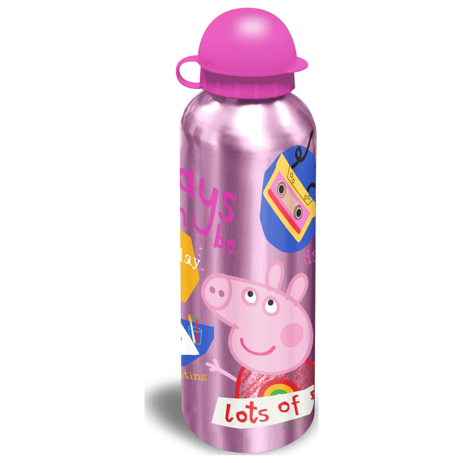 Peppa Pig Fun Aluminum Drinking Bottle with Cap 500 ml product photo