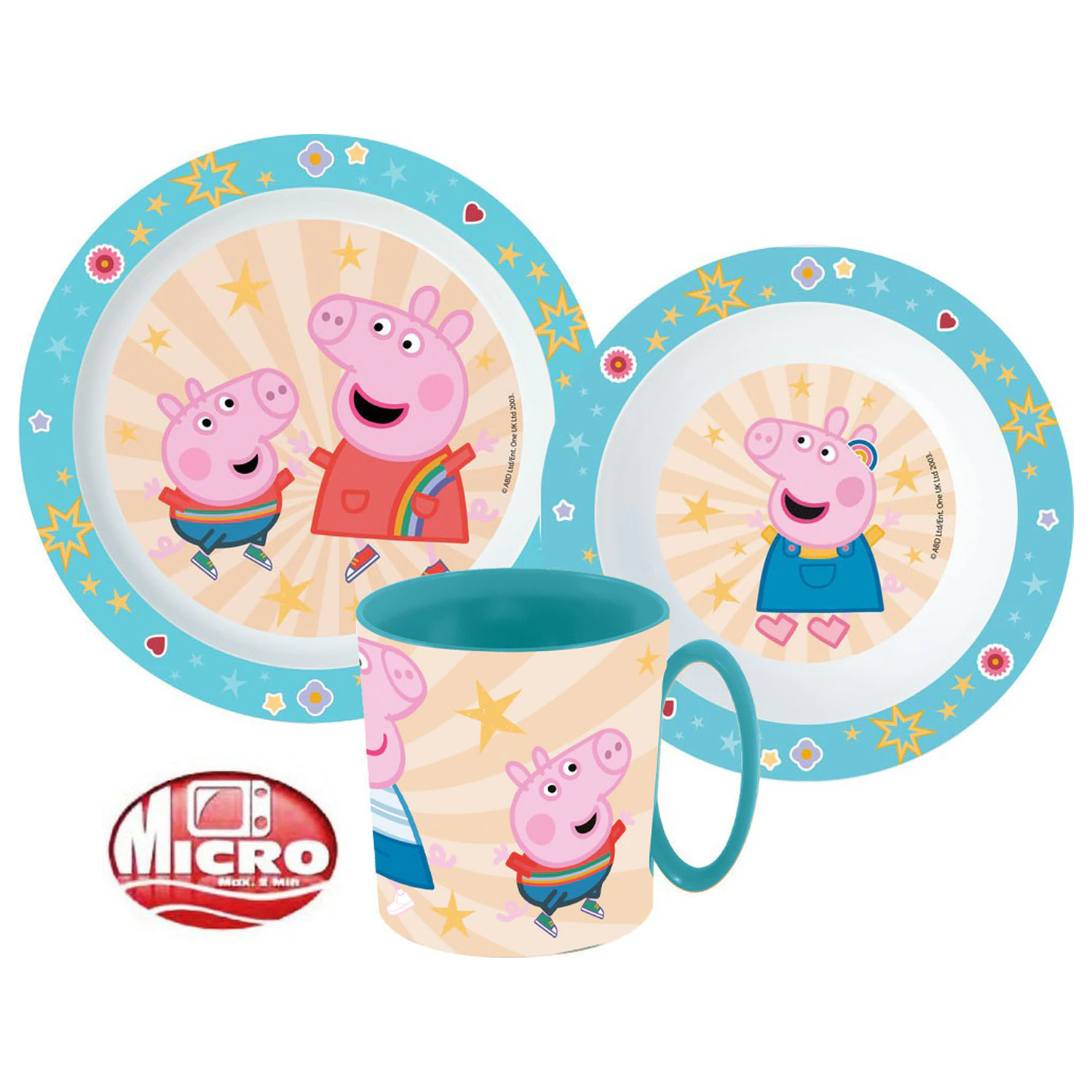 Peppa Pig Kindness Dinnerware Set, micro plastic set with mug 350 ml product photo