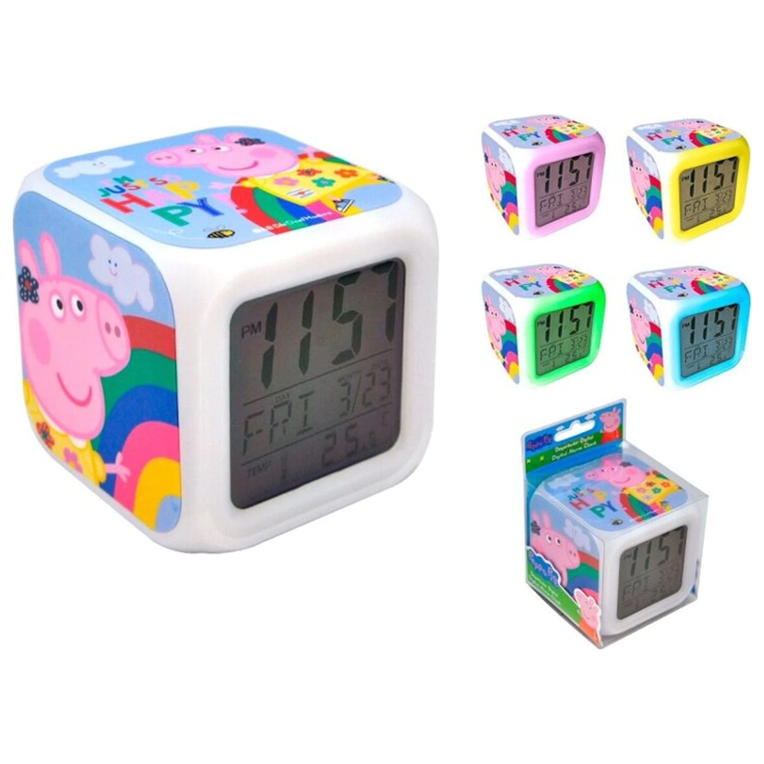 Peppa Pig Rainbow Digital Alarm Clock product photo
