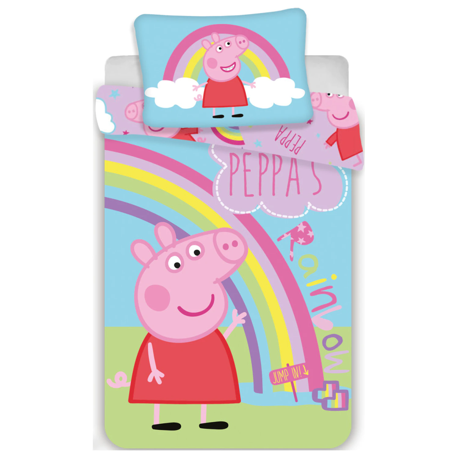 Peppa Pig Rainbow Toddler and Preschooler Duvet Cover product photo