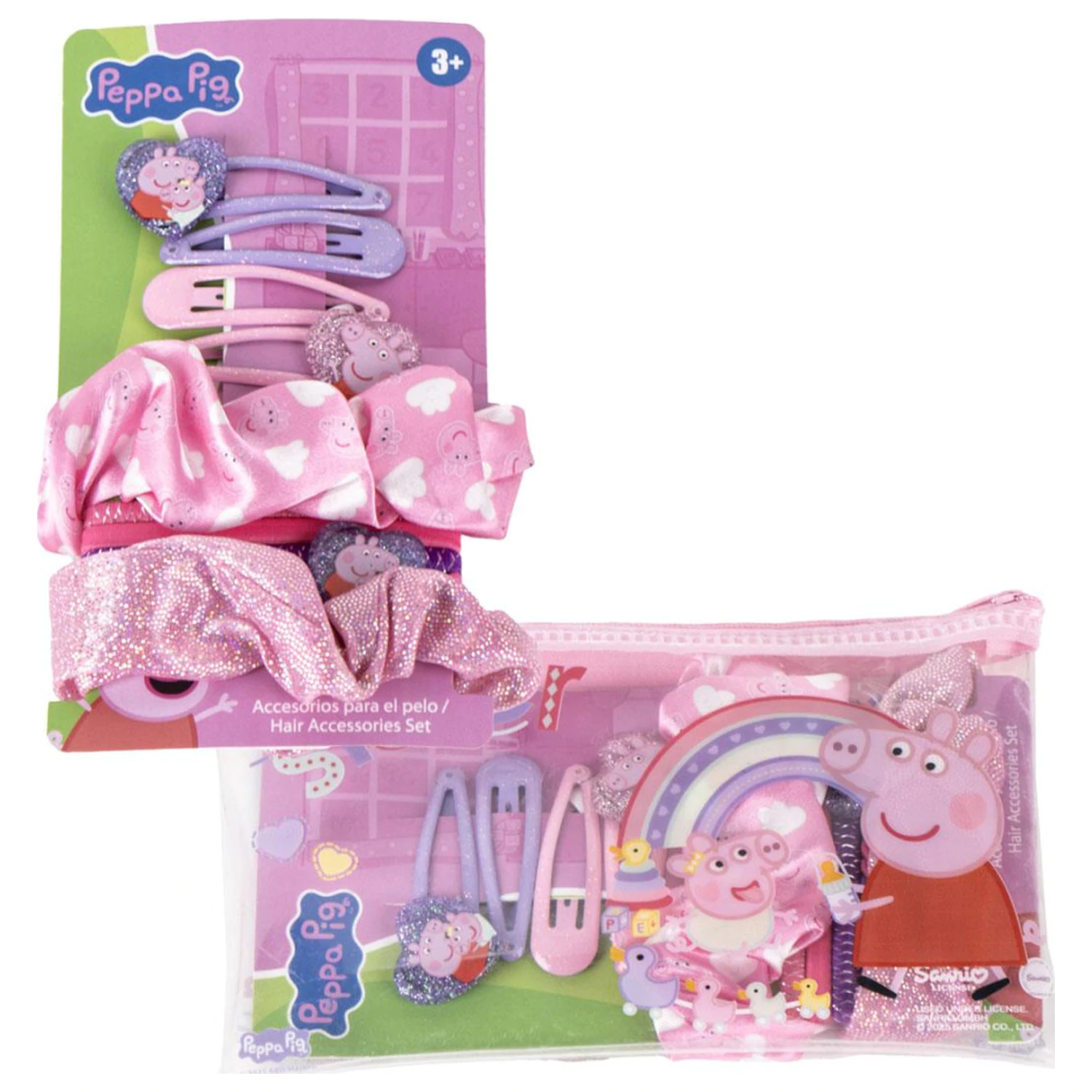 Peppa Pig Rainbow Hair Clip and Hair Tie Set product photo