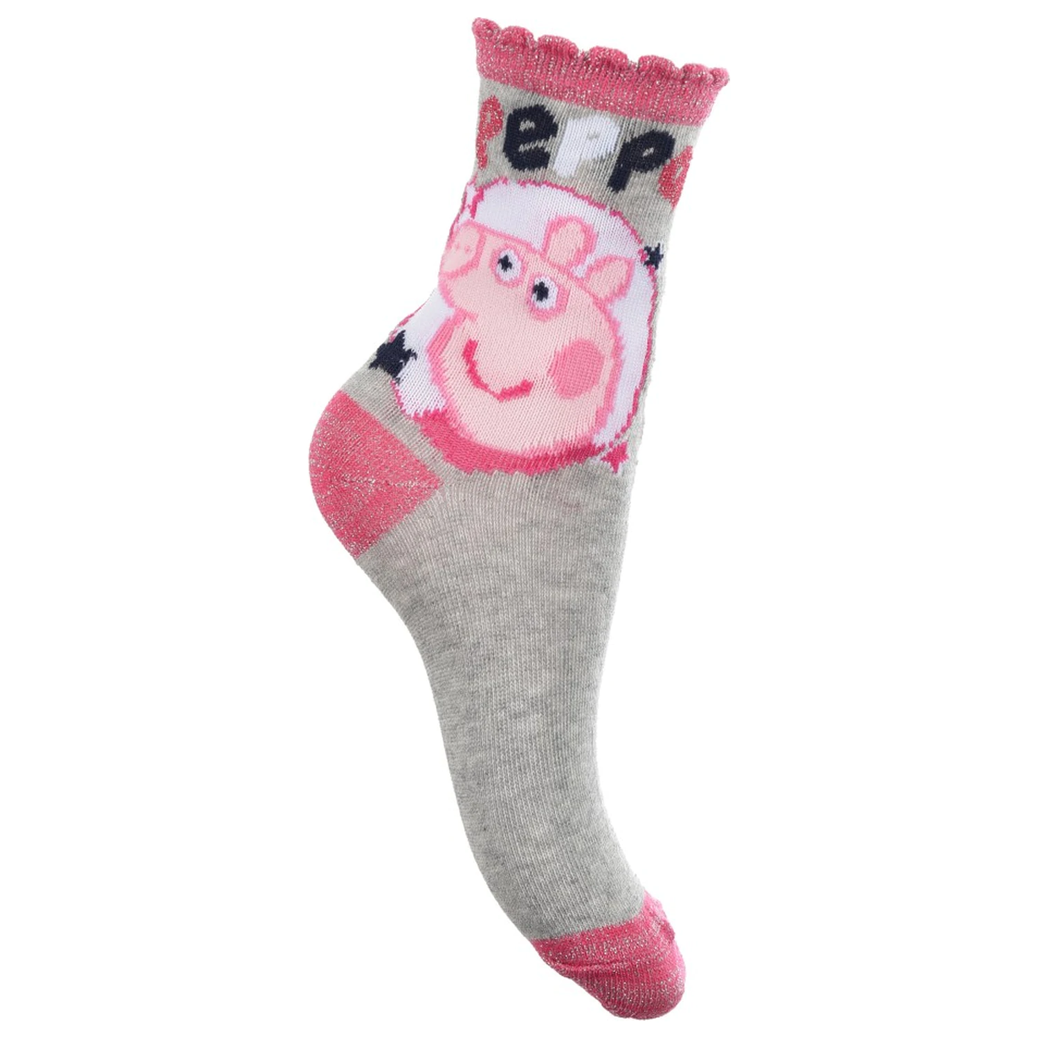 Peppa Pig Sparkle Steps Kids' Socks 27/30 product photo