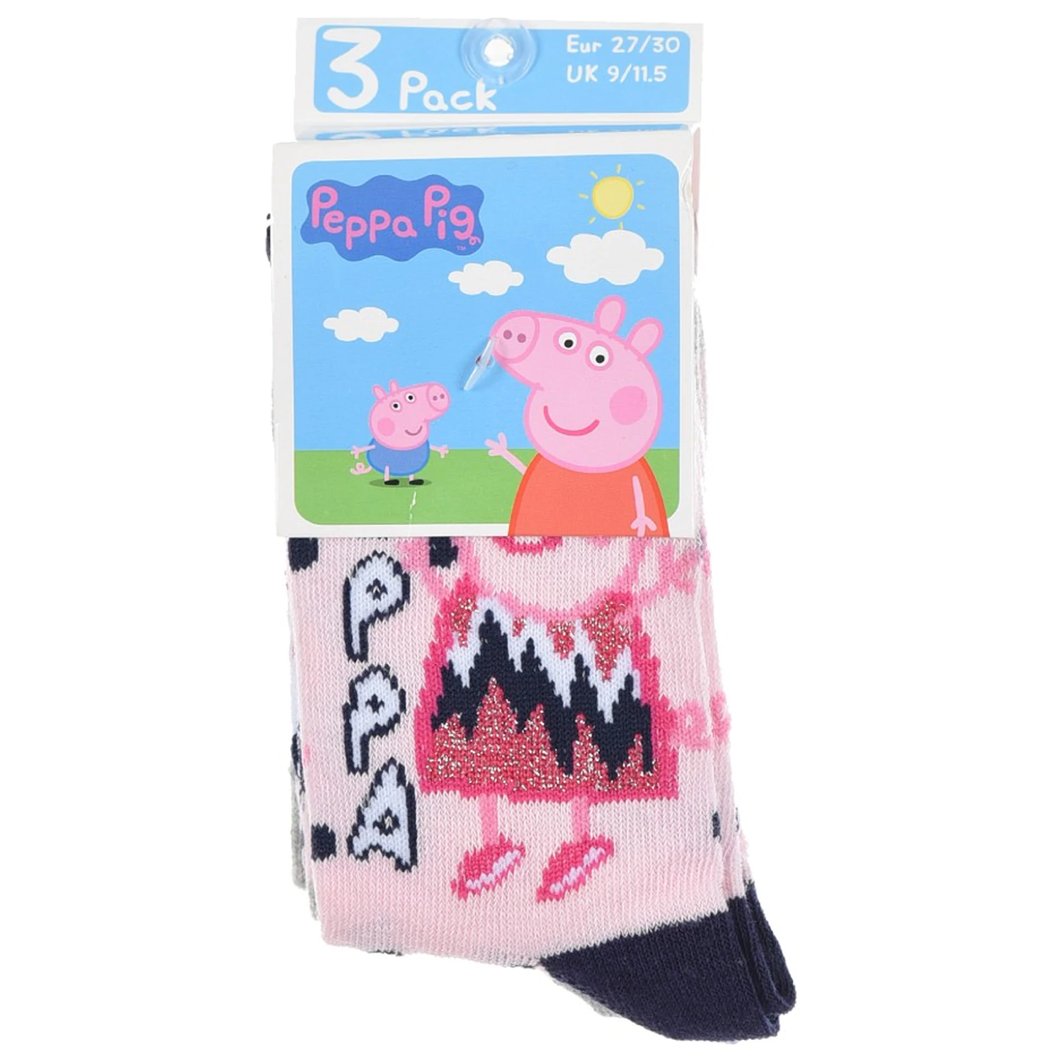 Peppa Pig Sparkle Steps kids socks 31/34 product photo