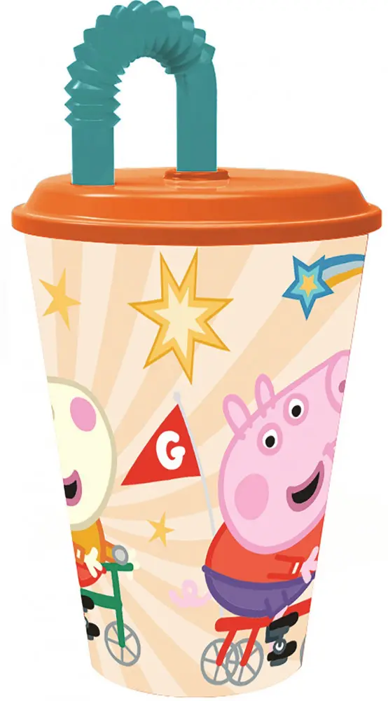 Peppa Pig plastic straw cup 430 ml product photo