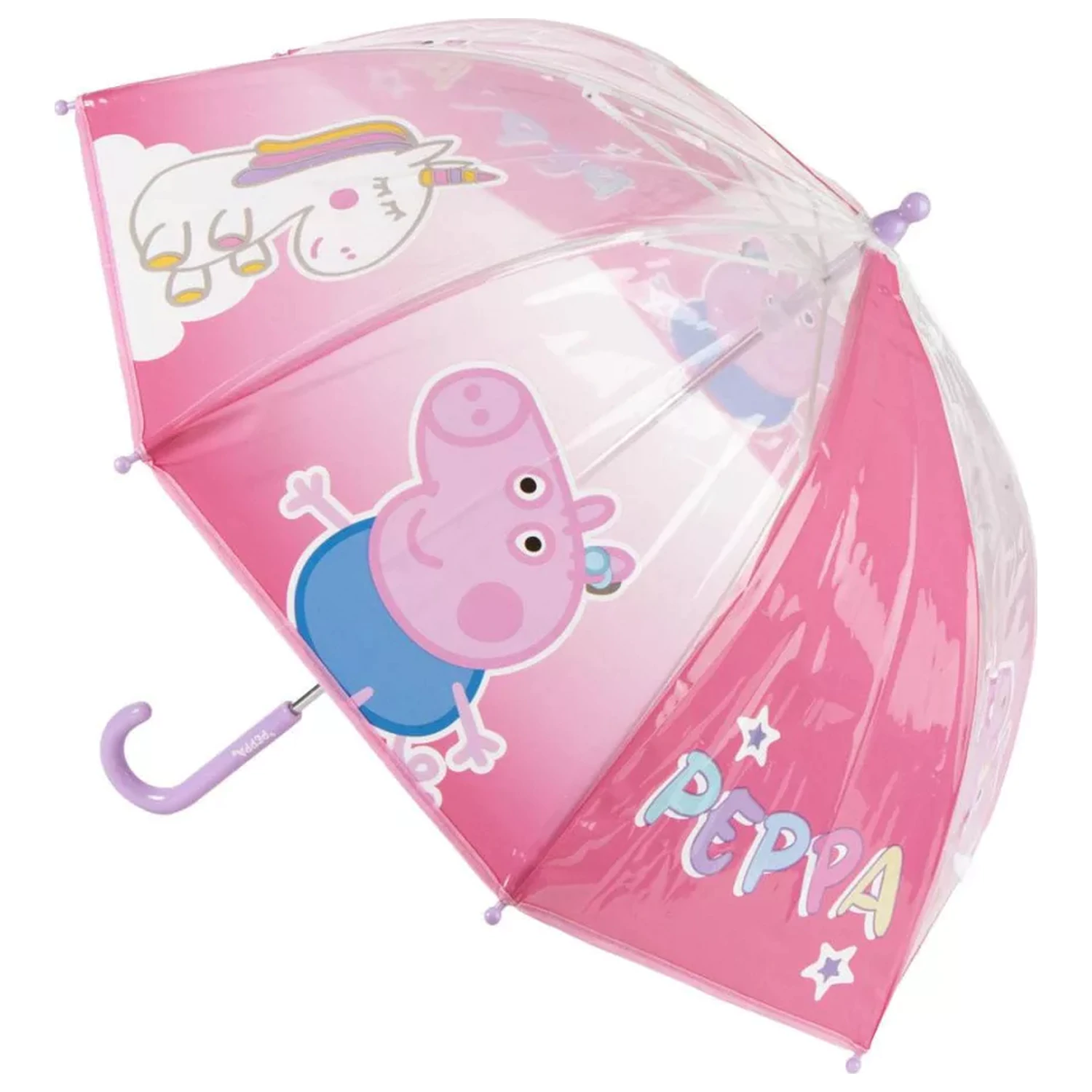 Peppa Pig Unicorn Kids Clear Umbrella Ø71 cm product photo