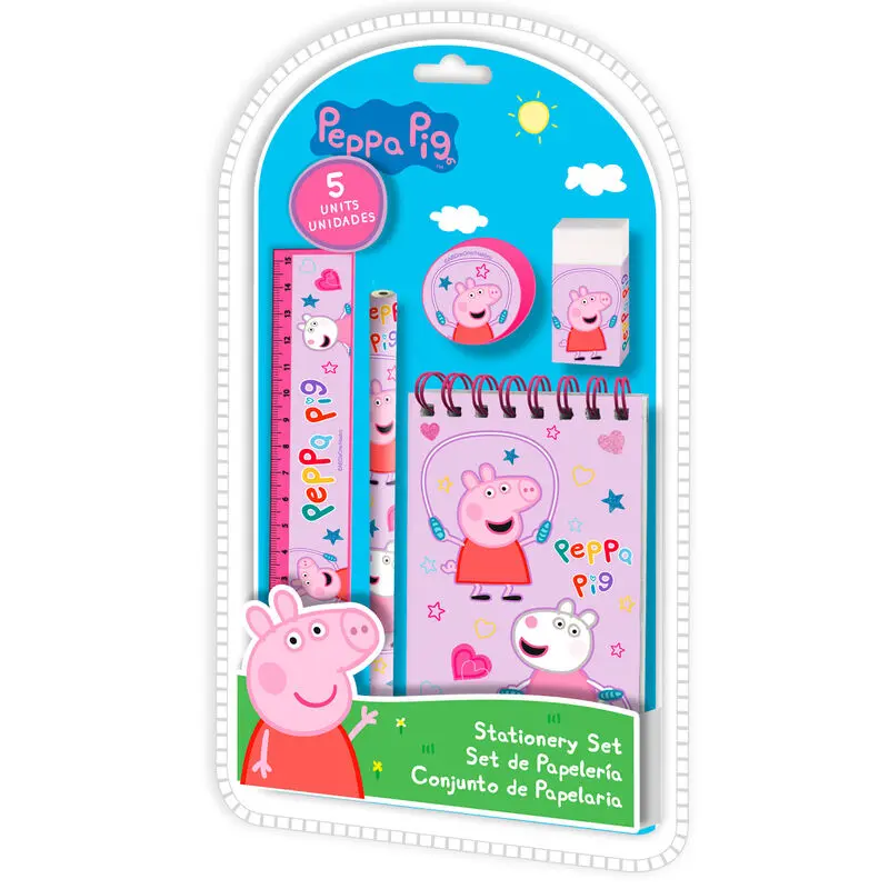 Peppa Pig stationery set 5pcs product photo