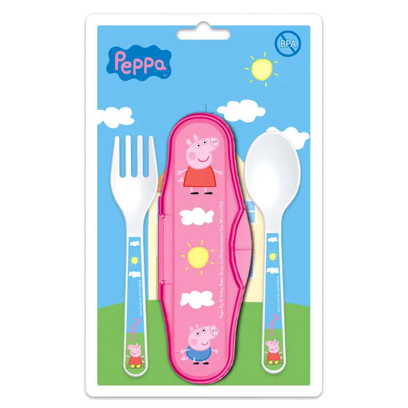 Peppa Pig baby 2pcs cutlery travel set product photo