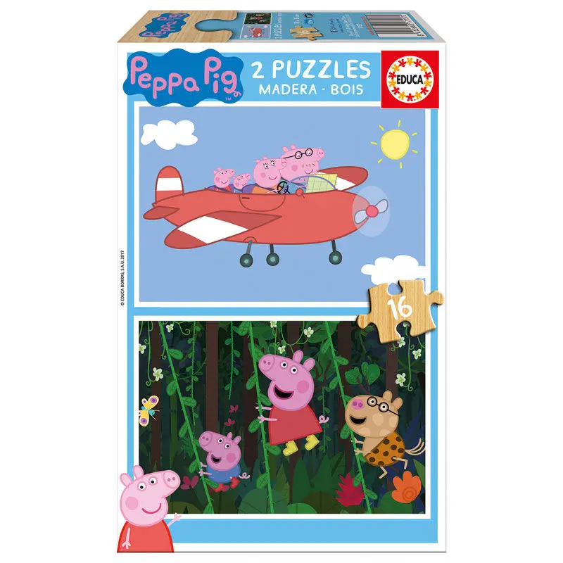 Peppa Pig wooden puzzle 2x16pcs product photo