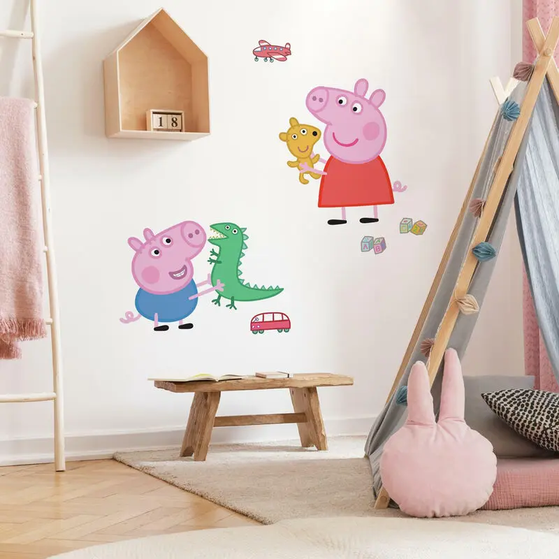 Peppa Pig George and Peppa Playing time decorative vinyl product photo