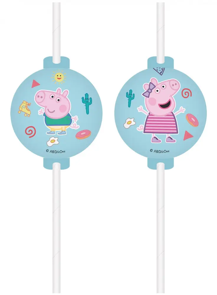 Peppa Pig Messy Play, Peppa Pig Paper Straws, 4-piece set FSC product photo
