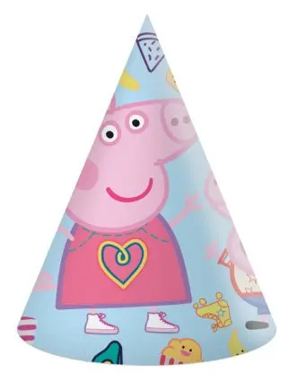 Peppa Pig Messy Play, Peppa Pig Party Hats, 6 pc product photo