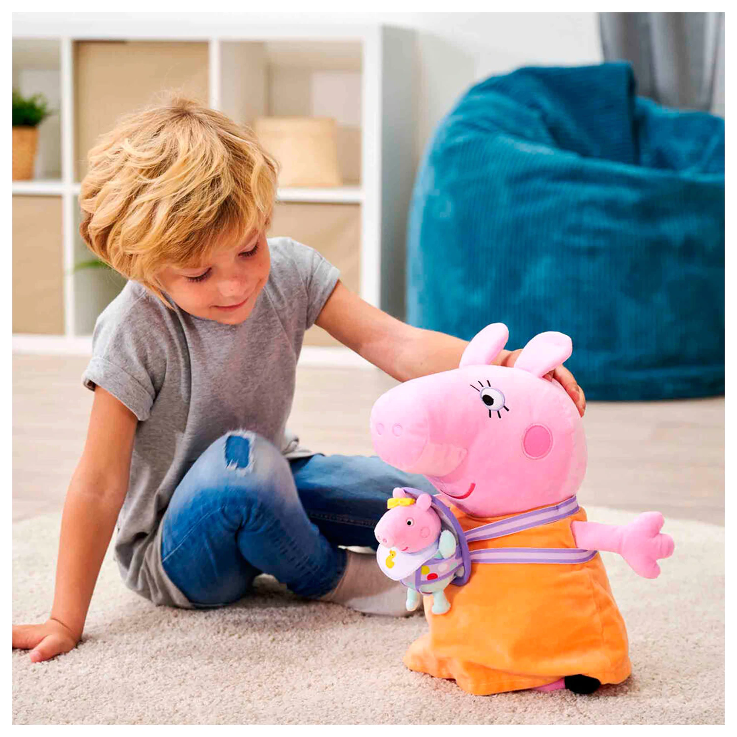 Peppa Pig Mummy Pig with Evie plush toy 33cm product photo