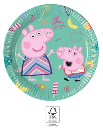 Peppa Pig Next Generation, Peppa Pig Paper Plates 8 pcs 20 cm FSC product photo