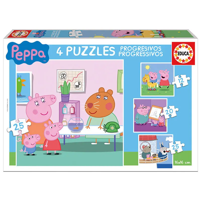 Peppa Pig Progressive puzzle 12-16-20-25pcs termékfotó