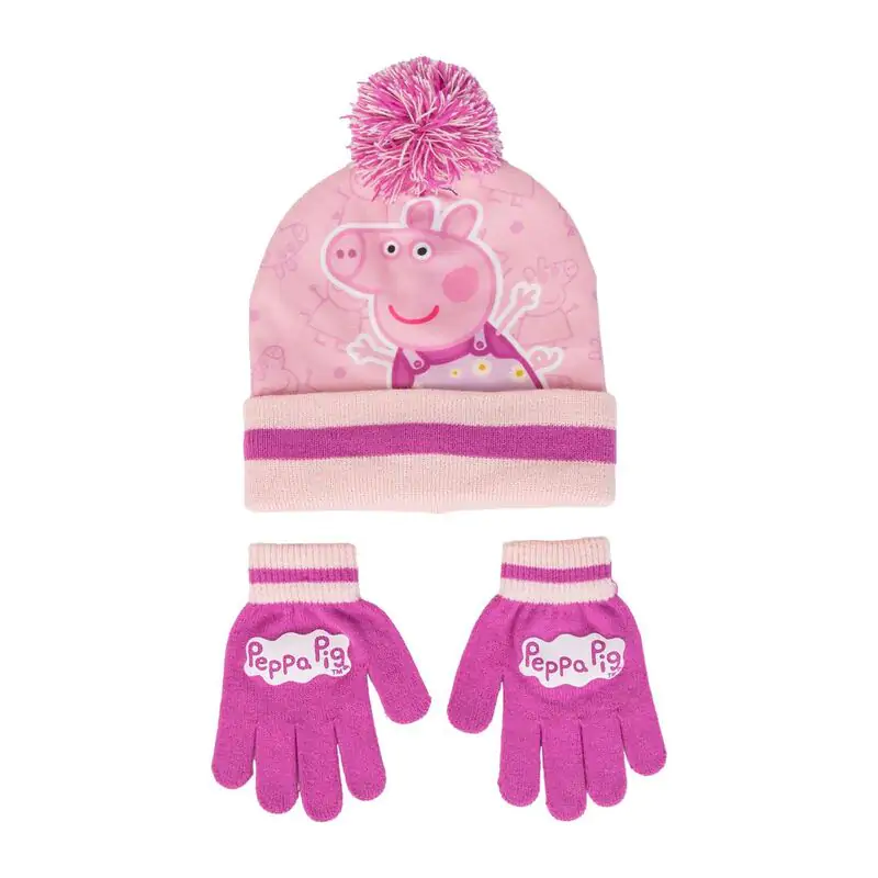 Peppa Pig hat and gloves set product photo