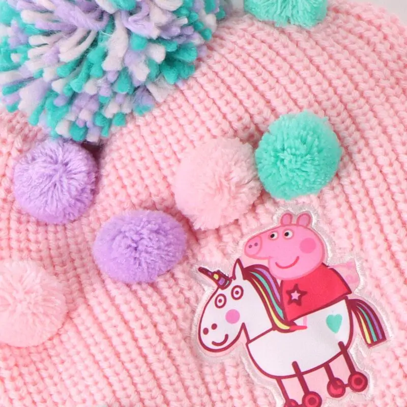 Peppa Pig winter set snood hat gloves product photo