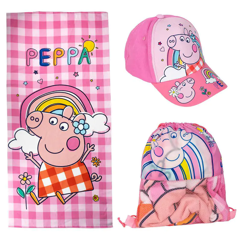 Peppa Pig set towel + bag + cap termékfotó