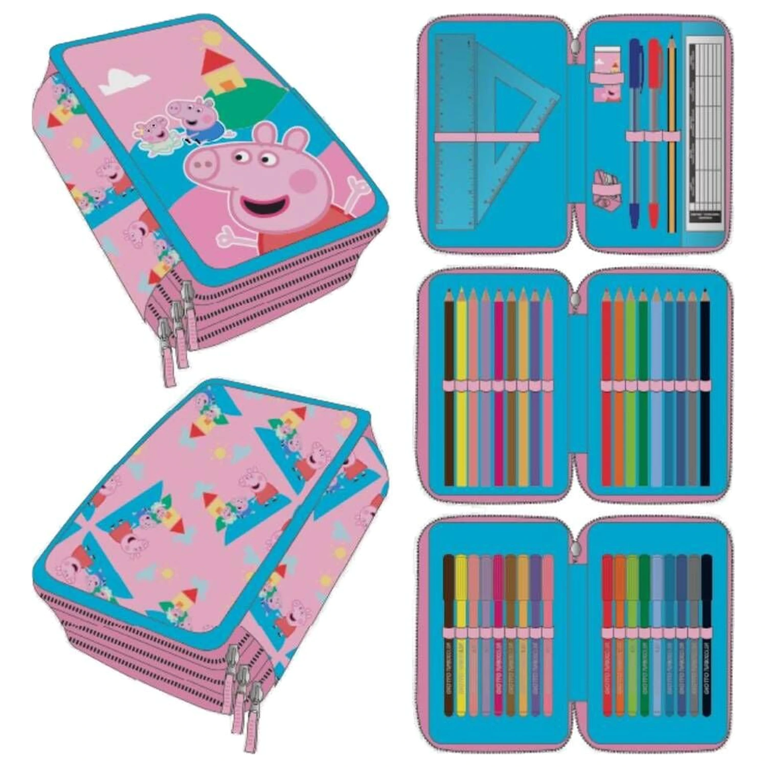 Peppa Pig triple pencil case product photo
