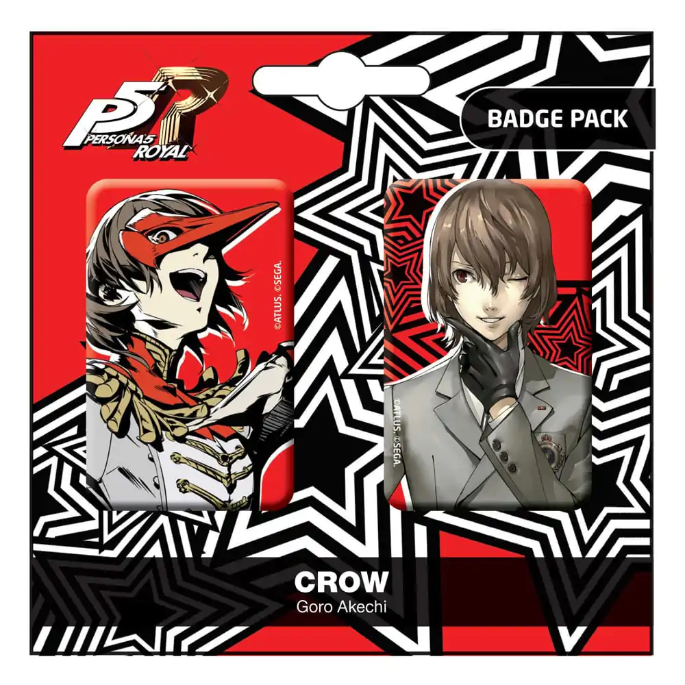 Persona 5 Royal Pin Badges 2-Pack Crow / Goro Akechi product photo