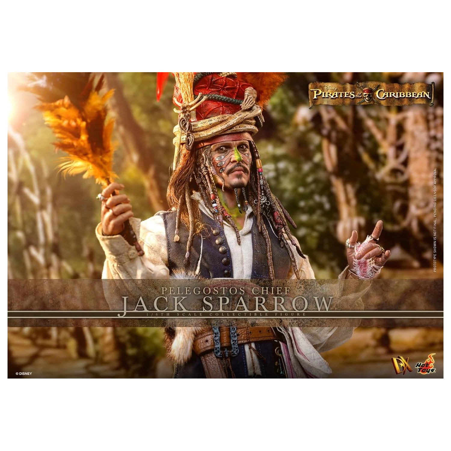 Pirates of the Caribbean: Dead Man's Chest Action DX Figure 1/6 Pelegostos Chief Jack Sparrow 30 cm  product photo