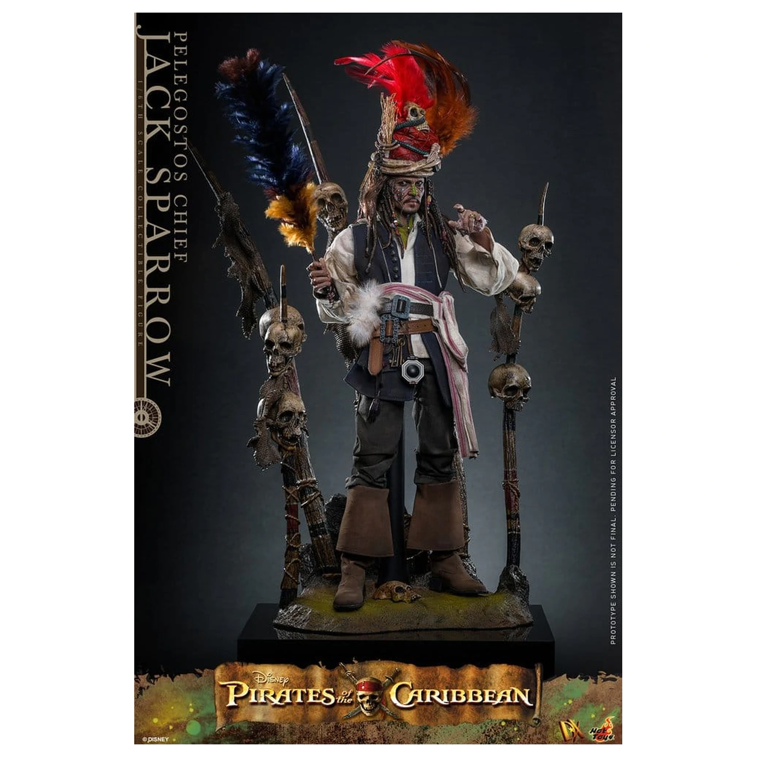 Pirates of the Caribbean: Dead Man's Chest Action DX Figure 1/6 Pelegostos Chief Jack Sparrow 30 cm  product photo