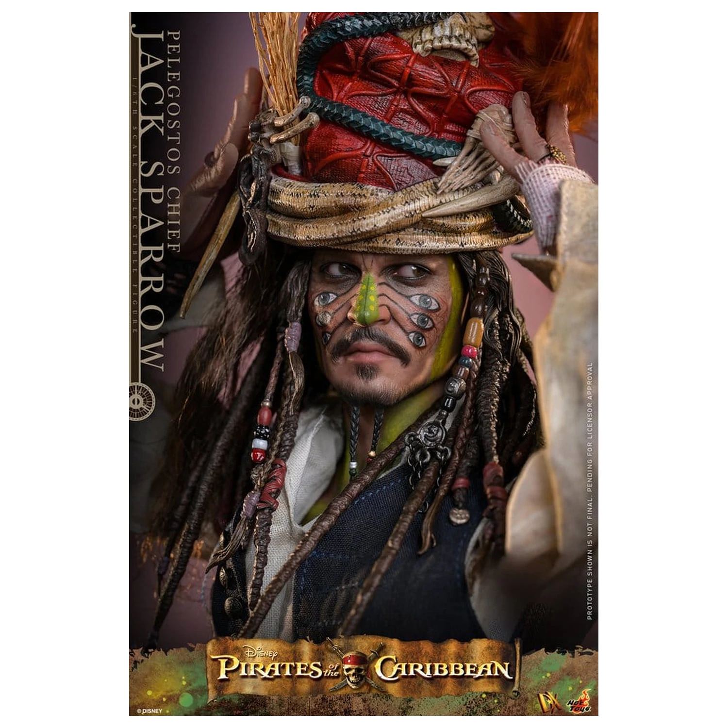 Pirates of the Caribbean: Dead Man's Chest Action DX Figure 1/6 Pelegostos Chief Jack Sparrow 30 cm  product photo