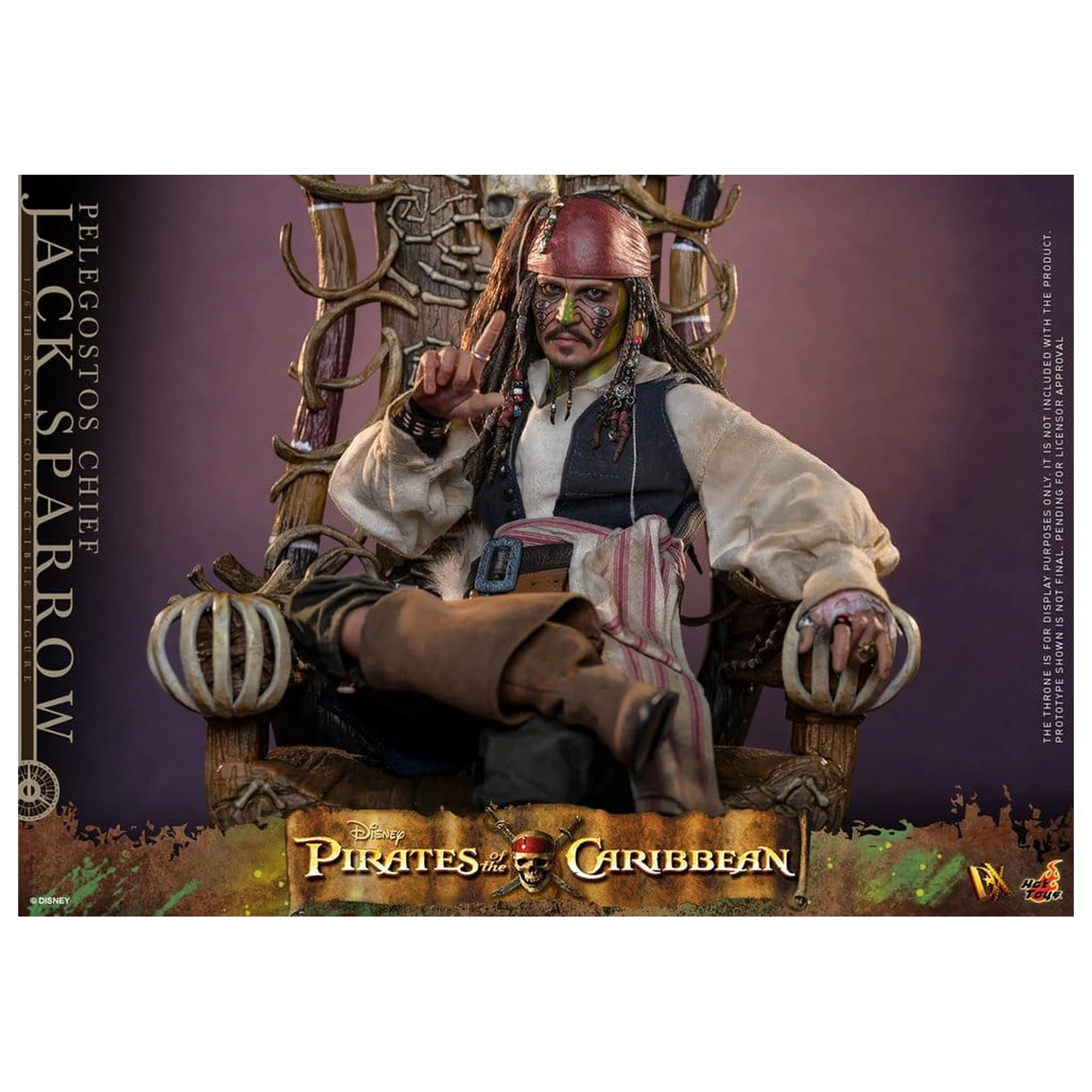 Pirates of the Caribbean: Dead Man's Chest Action DX Figure 1/6 Pelegostos Chief Jack Sparrow 30 cm  product photo