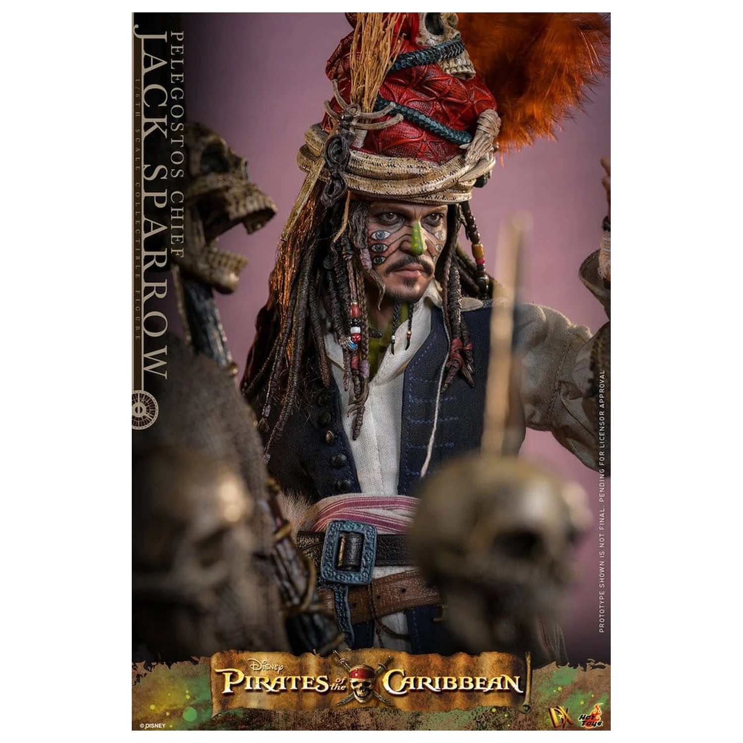 Pirates of the Caribbean: Dead Man's Chest Action DX Figure 1/6 Pelegostos Chief Jack Sparrow 30 cm  product photo