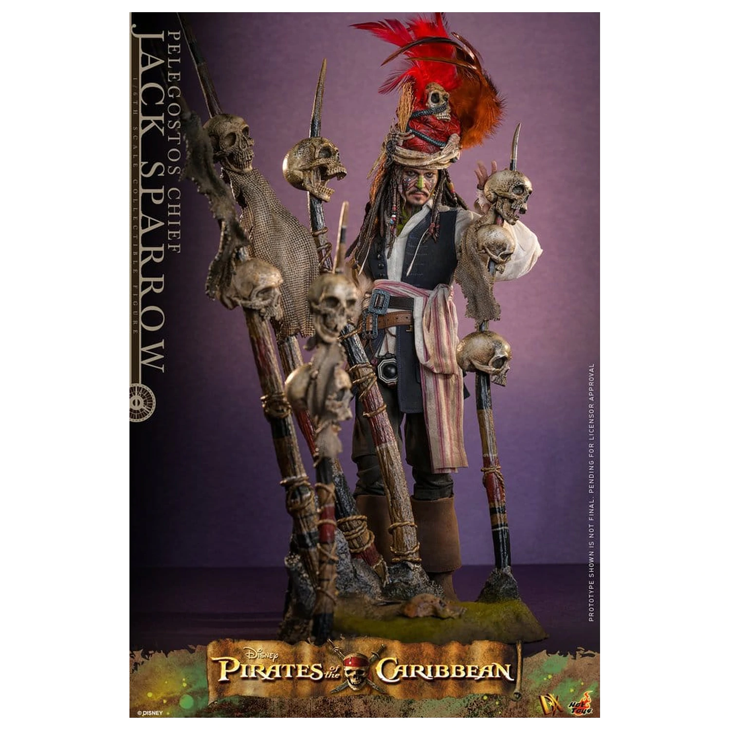 Pirates of the Caribbean: Dead Man's Chest Action DX Figure 1/6 Pelegostos Chief Jack Sparrow 30 cm  product photo