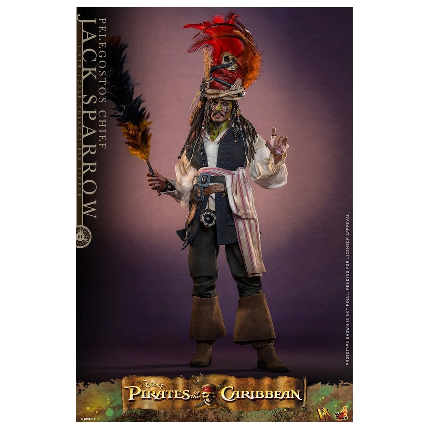 Pirates of the Caribbean: Dead Man's Chest Action DX Figure 1/6 Pelegostos Chief Jack Sparrow 30 cm  product photo